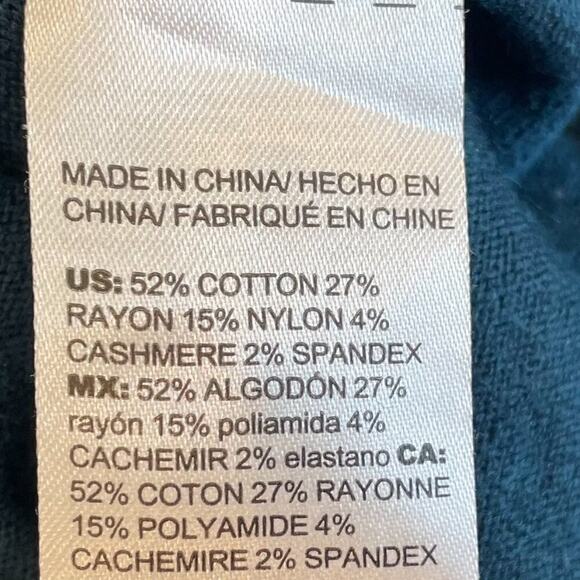 Chico's Zenergy Cotton Blend Turtleneck Tank/Tunic in Teal Blue/Green, Size M - Picture 7 of 11